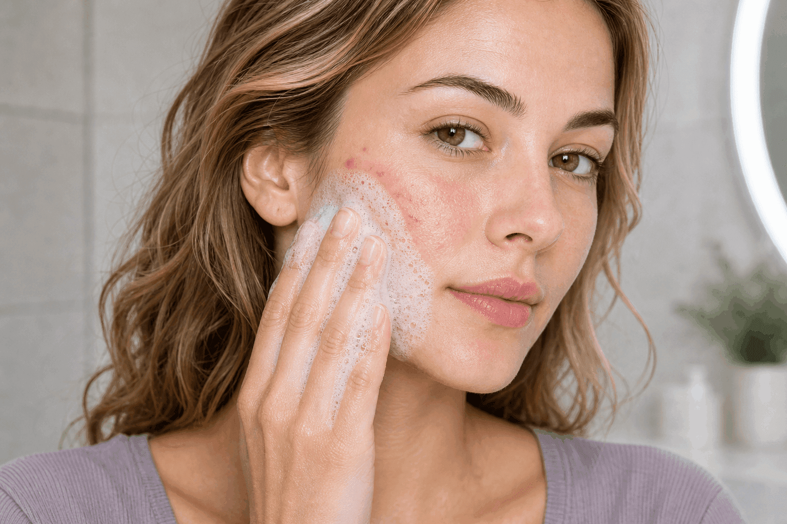 Applying The Clarifying Rosacea Formula