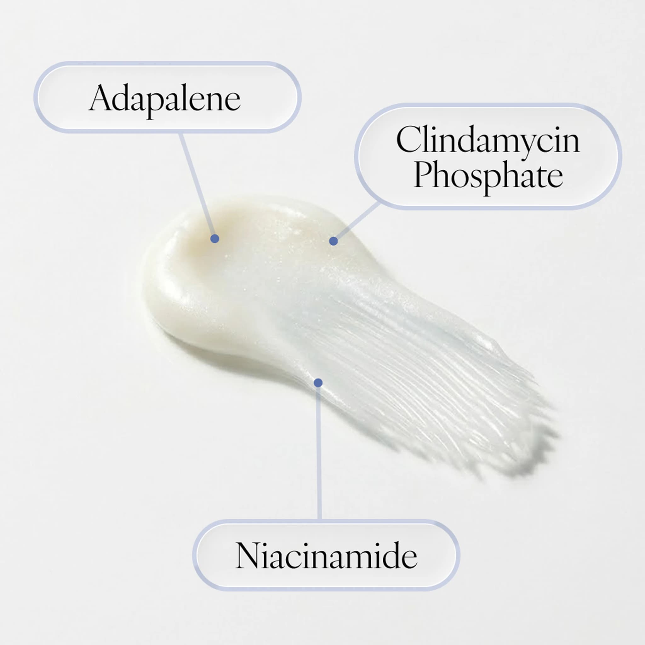 The Acne Solution ingredient texture callouts